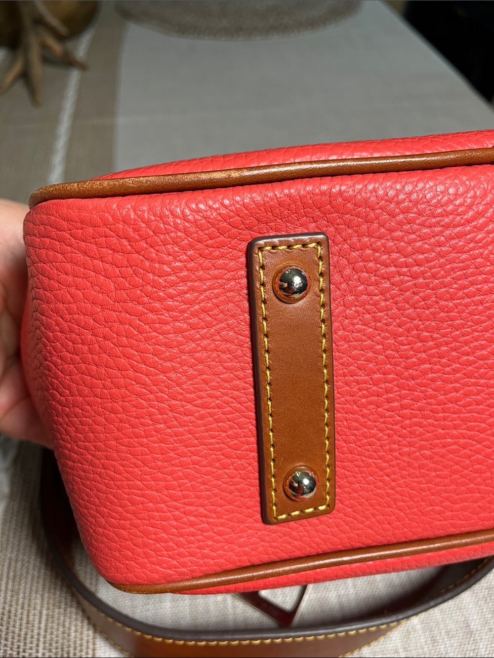 Dooney & Bourke Geranium Pebbled Leather Shoulder Bag with ID Card Holder - Picture 3 of 9